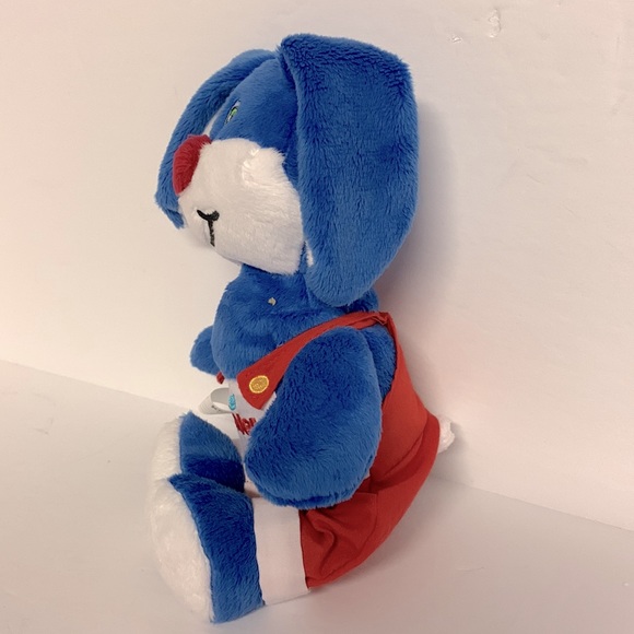 Kinder Surprise Blue & White Bunny Rabbit 9" tall Plush Stuffed Toy - Picture 2 of 4